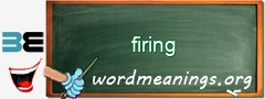 WordMeaning blackboard for firing